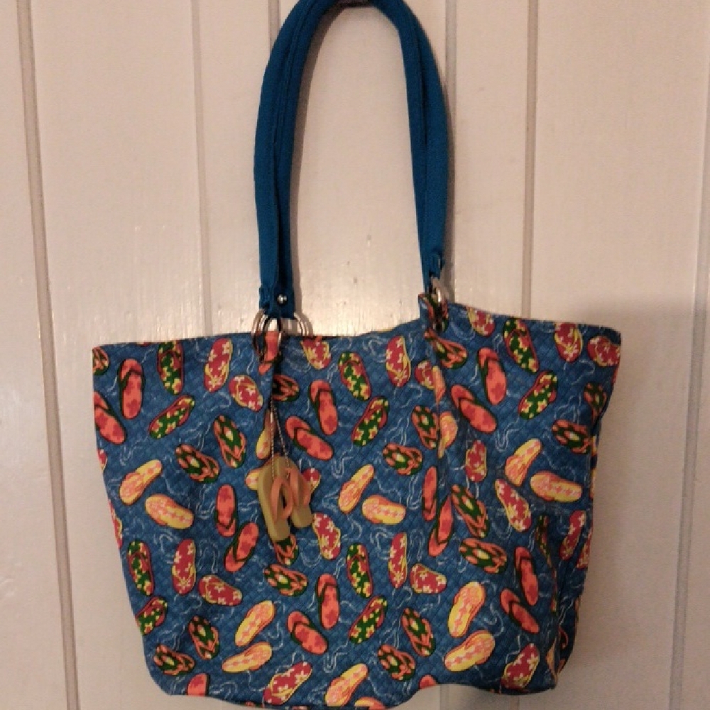 Summer Women's Bag With Colorful Flip Flops